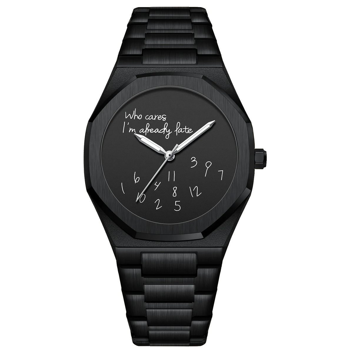 Velour All Black watch with matte black case, bracelet and dial